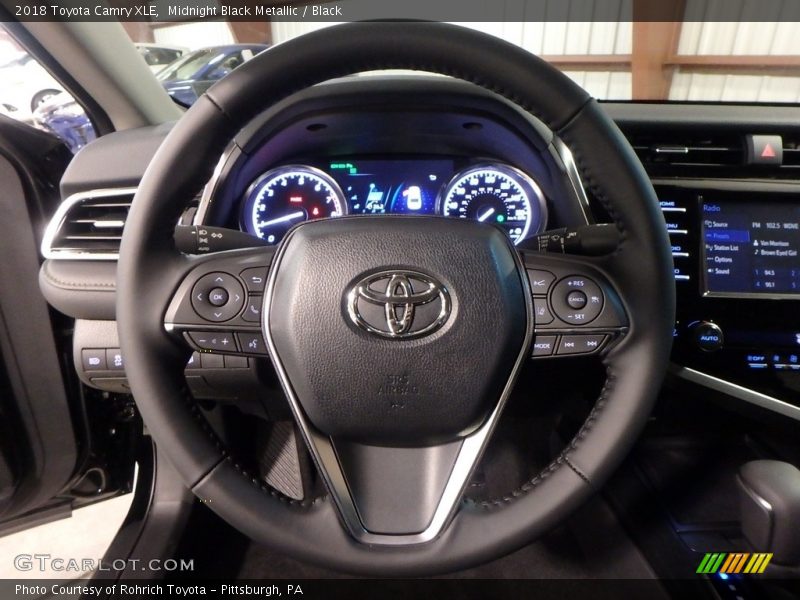 Midnight Black Metallic / Black 2018 Toyota Camry XLE