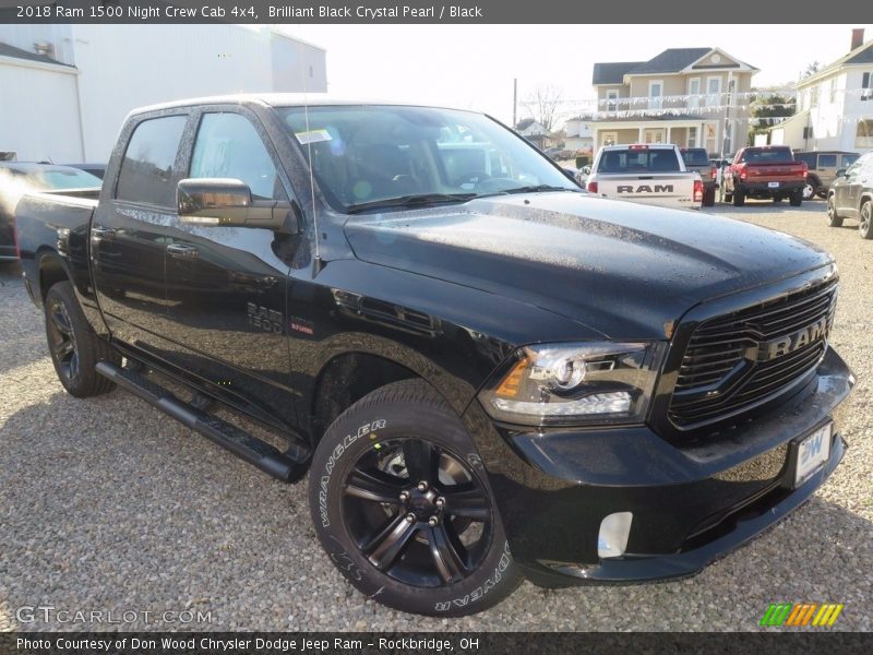 Brilliant Black Crystal Pearl / Black 2018 Ram 1500 Night Crew Cab 4x4