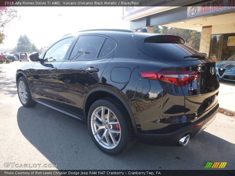 Vulcano (Volcano) Black Metallic / Black/Red 2018 Alfa Romeo Stelvio Ti AWD