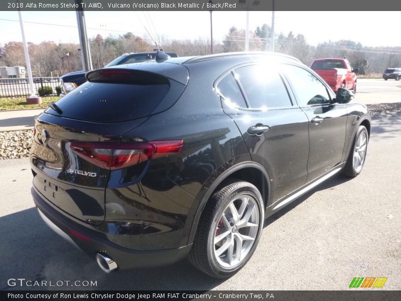 Vulcano (Volcano) Black Metallic / Black/Red 2018 Alfa Romeo Stelvio Ti AWD