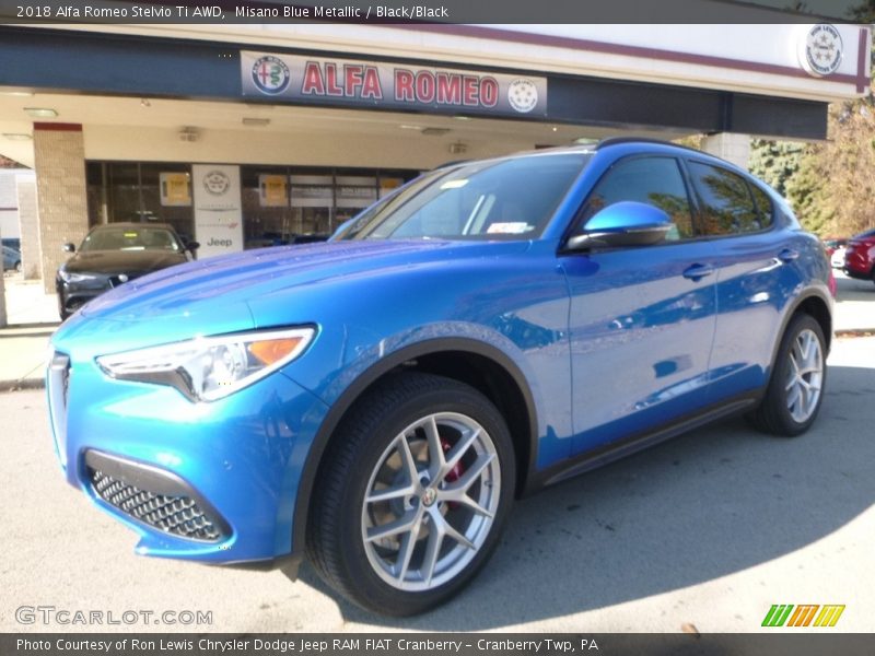 Misano Blue Metallic / Black/Black 2018 Alfa Romeo Stelvio Ti AWD