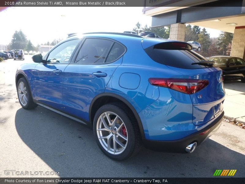 Misano Blue Metallic / Black/Black 2018 Alfa Romeo Stelvio Ti AWD