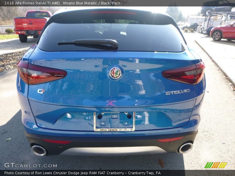 Misano Blue Metallic / Black/Black 2018 Alfa Romeo Stelvio Ti AWD