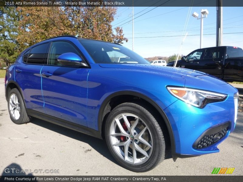 Misano Blue Metallic / Black/Black 2018 Alfa Romeo Stelvio Ti AWD