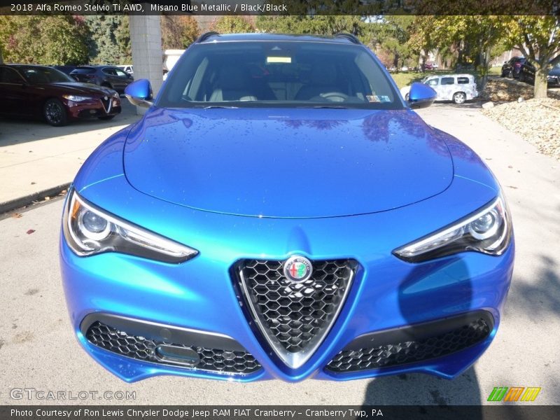 Misano Blue Metallic / Black/Black 2018 Alfa Romeo Stelvio Ti AWD