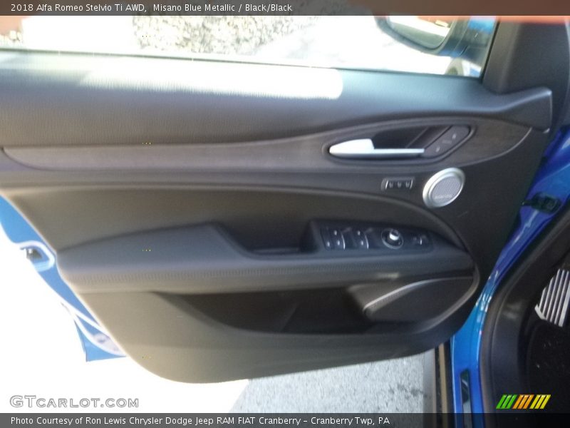 Misano Blue Metallic / Black/Black 2018 Alfa Romeo Stelvio Ti AWD