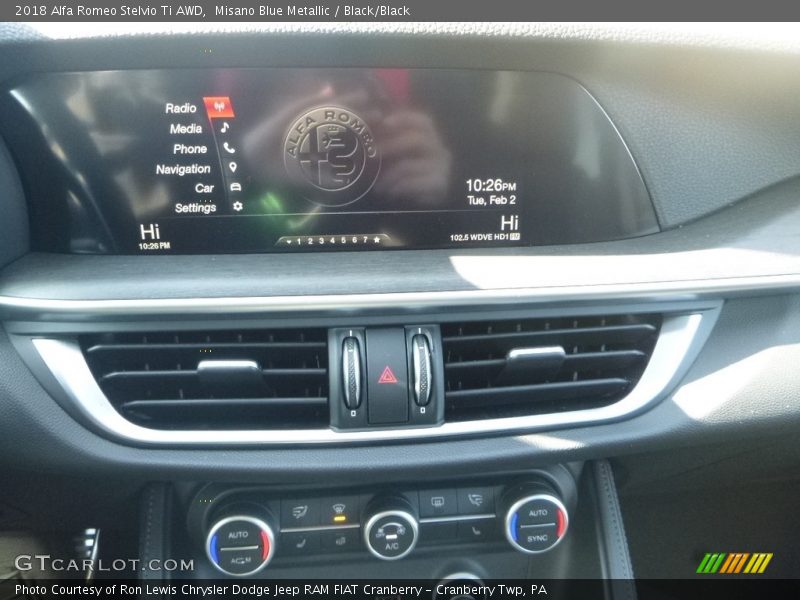 Misano Blue Metallic / Black/Black 2018 Alfa Romeo Stelvio Ti AWD
