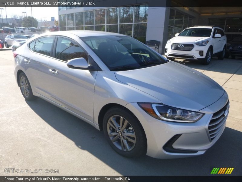 Symphony Silver / Black 2018 Hyundai Elantra SEL