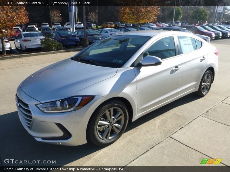 Symphony Silver / Black 2018 Hyundai Elantra SEL