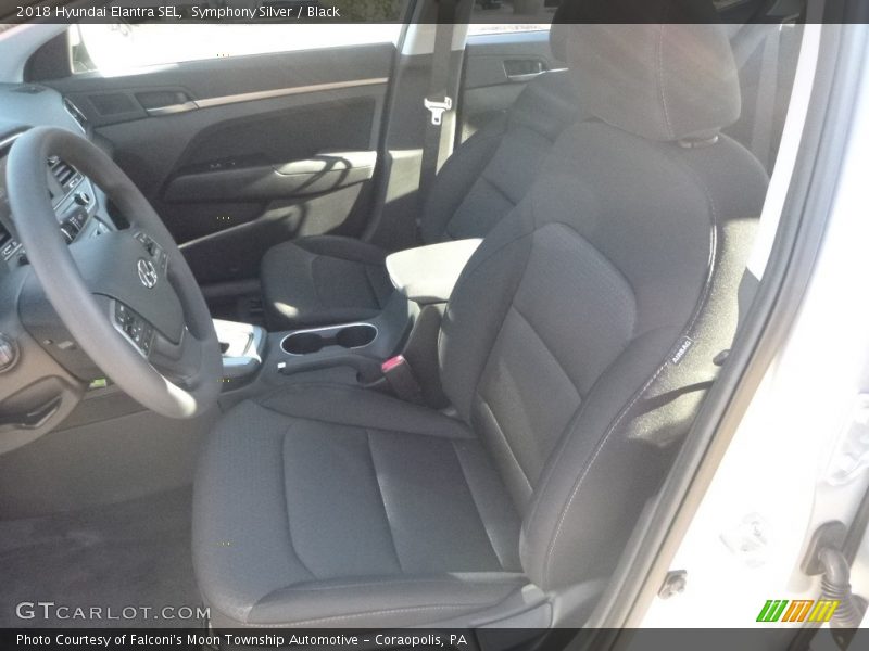 Symphony Silver / Black 2018 Hyundai Elantra SEL
