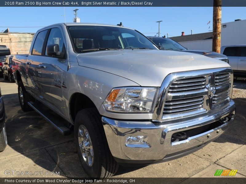 Bright Silver Metallic / Black/Diesel Gray 2018 Ram 2500 Big Horn Crew Cab 4x4