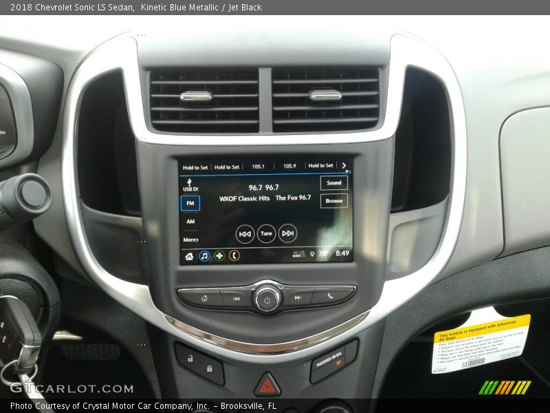 Kinetic Blue Metallic / Jet Black 2018 Chevrolet Sonic LS Sedan