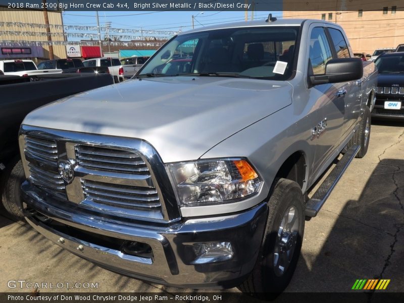 Bright Silver Metallic / Black/Diesel Gray 2018 Ram 2500 Big Horn Crew Cab 4x4