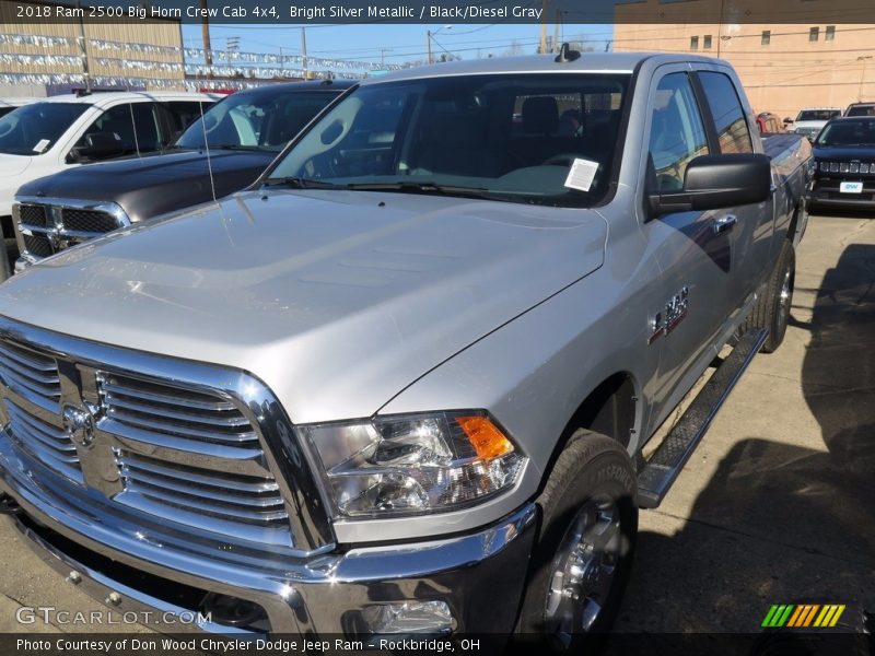Bright Silver Metallic / Black/Diesel Gray 2018 Ram 2500 Big Horn Crew Cab 4x4