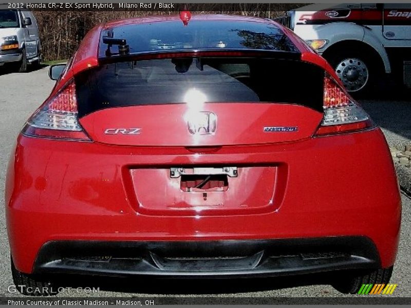 Milano Red / Black 2012 Honda CR-Z EX Sport Hybrid