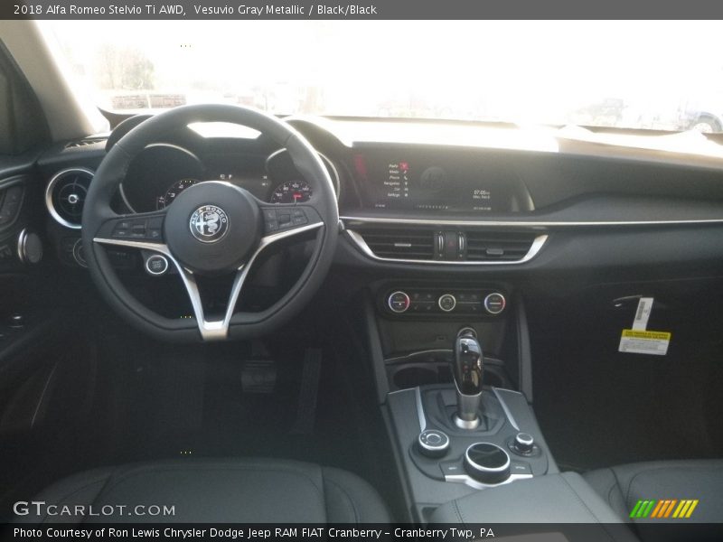 Vesuvio Gray Metallic / Black/Black 2018 Alfa Romeo Stelvio Ti AWD