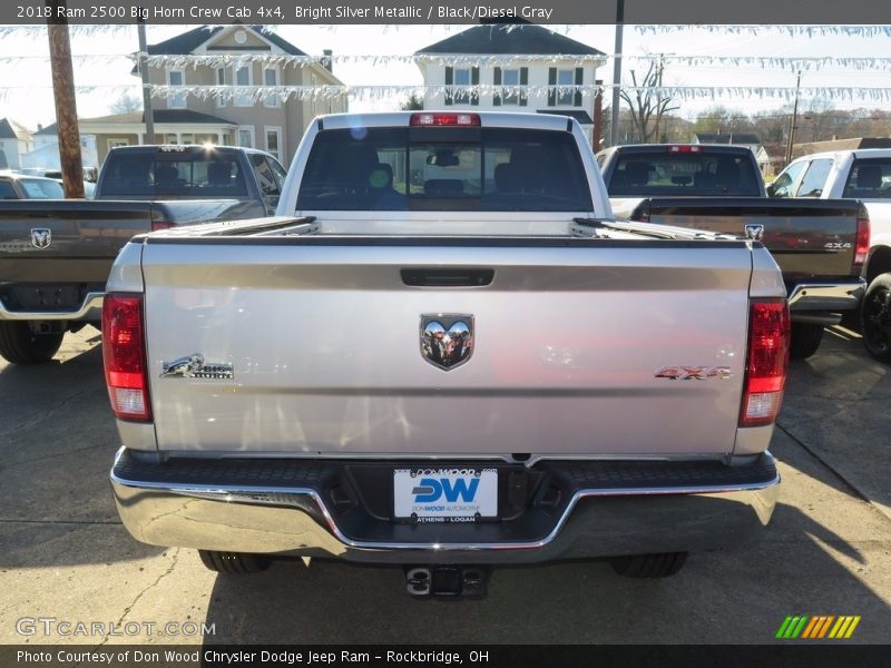 Bright Silver Metallic / Black/Diesel Gray 2018 Ram 2500 Big Horn Crew Cab 4x4