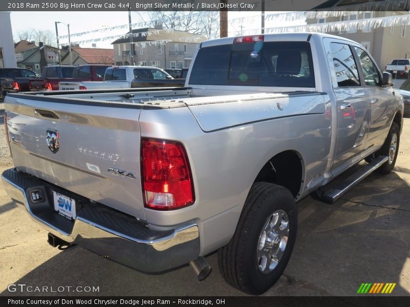 Bright Silver Metallic / Black/Diesel Gray 2018 Ram 2500 Big Horn Crew Cab 4x4