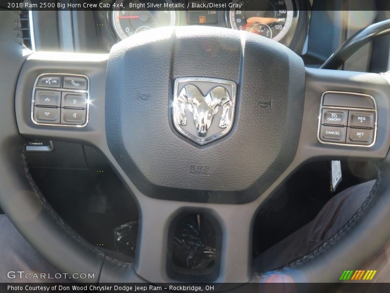Bright Silver Metallic / Black/Diesel Gray 2018 Ram 2500 Big Horn Crew Cab 4x4