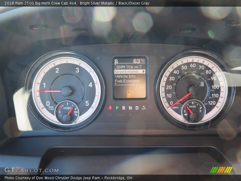 Bright Silver Metallic / Black/Diesel Gray 2018 Ram 2500 Big Horn Crew Cab 4x4