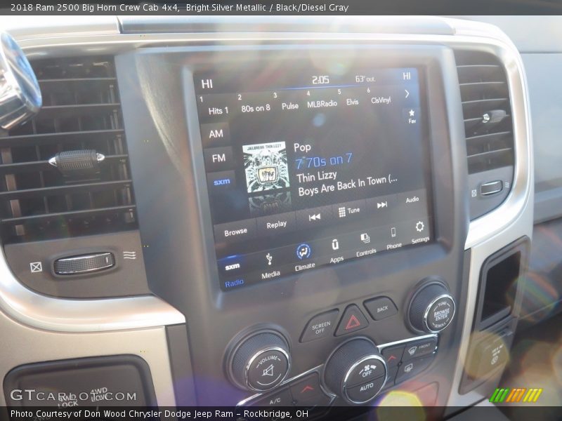 Bright Silver Metallic / Black/Diesel Gray 2018 Ram 2500 Big Horn Crew Cab 4x4