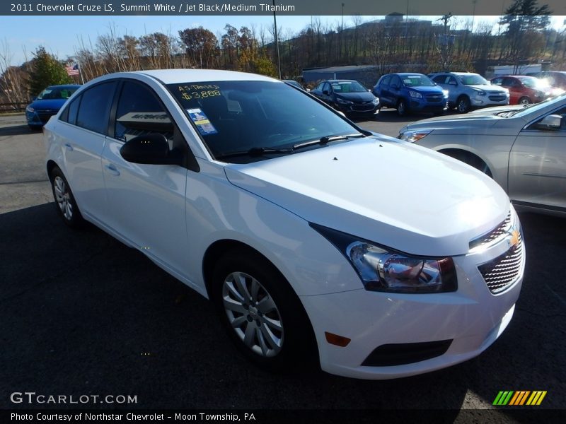 Summit White / Jet Black/Medium Titanium 2011 Chevrolet Cruze LS