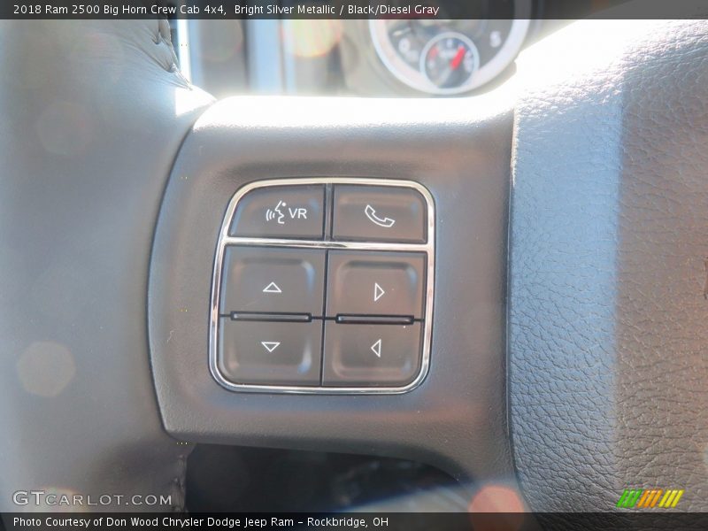 Bright Silver Metallic / Black/Diesel Gray 2018 Ram 2500 Big Horn Crew Cab 4x4
