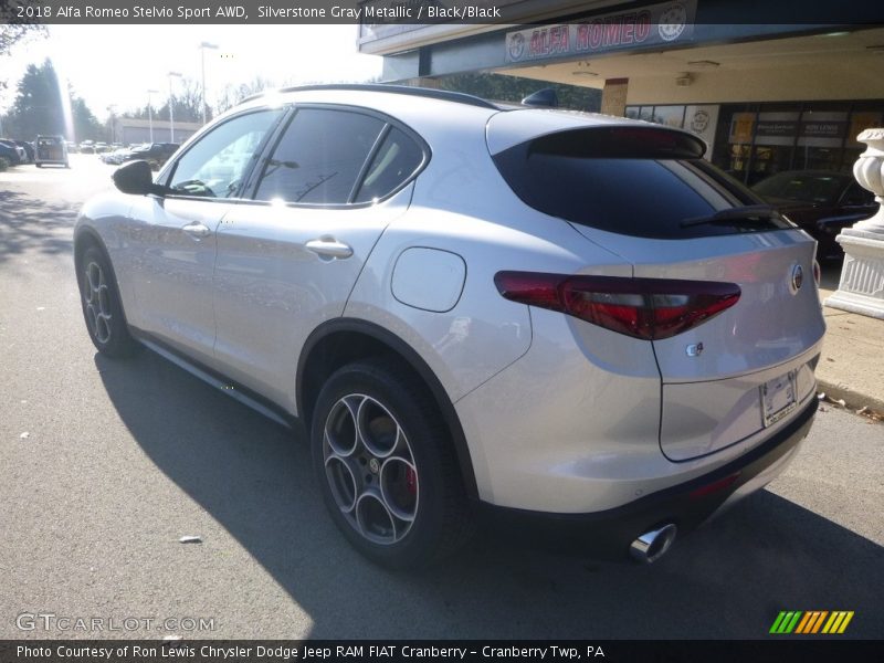 Silverstone Gray Metallic / Black/Black 2018 Alfa Romeo Stelvio Sport AWD