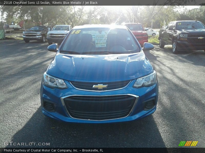 Kinetic Blue Metallic / Jet Black 2018 Chevrolet Sonic LS Sedan