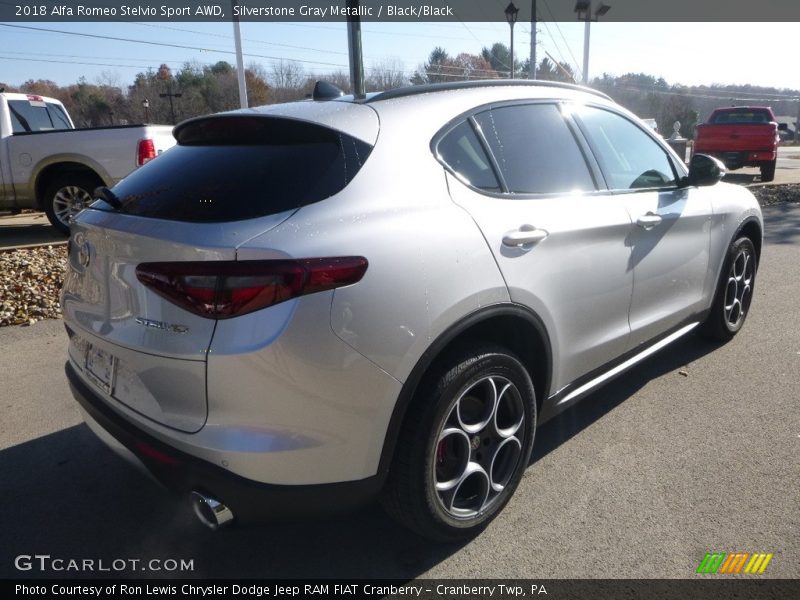 Silverstone Gray Metallic / Black/Black 2018 Alfa Romeo Stelvio Sport AWD