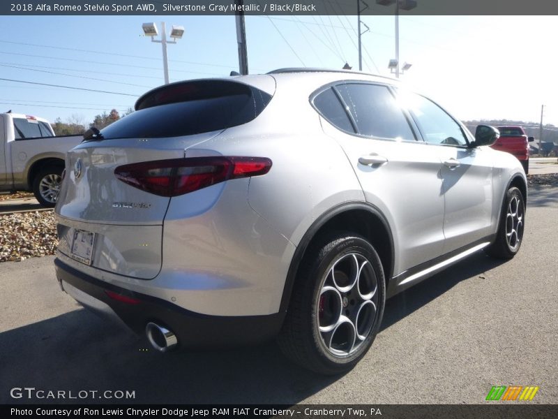 Silverstone Gray Metallic / Black/Black 2018 Alfa Romeo Stelvio Sport AWD