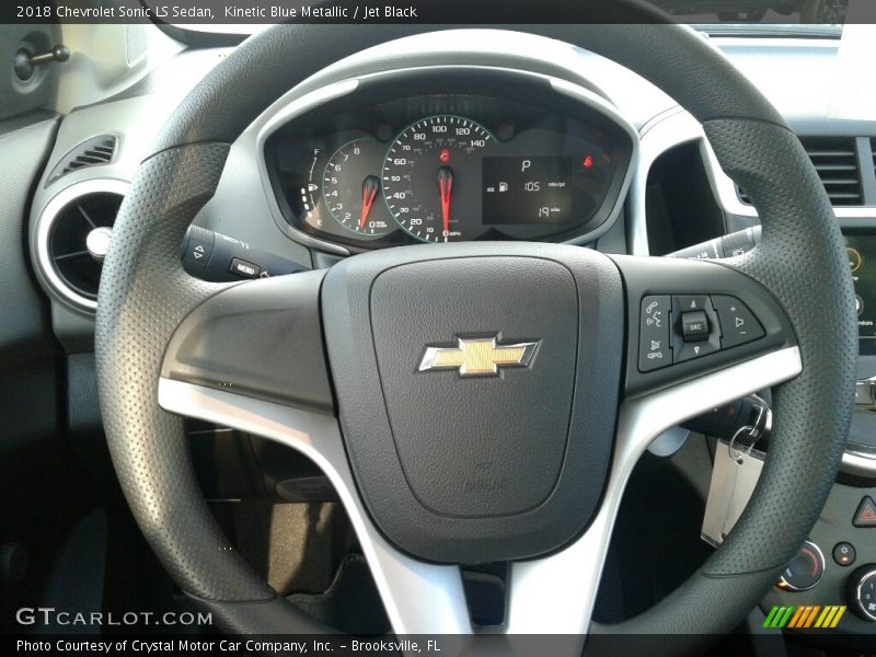 Kinetic Blue Metallic / Jet Black 2018 Chevrolet Sonic LS Sedan