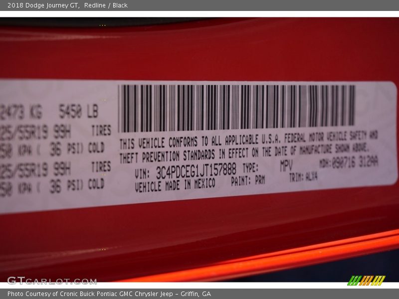 Redline / Black 2018 Dodge Journey GT