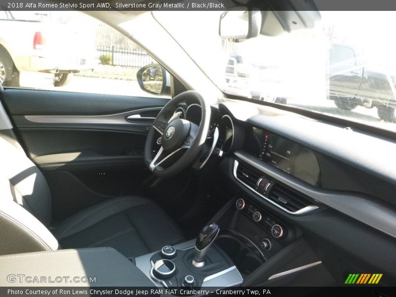 Silverstone Gray Metallic / Black/Black 2018 Alfa Romeo Stelvio Sport AWD