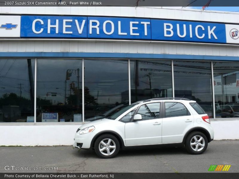 Pearl White / Black 2007 Suzuki SX4 Convenience AWD