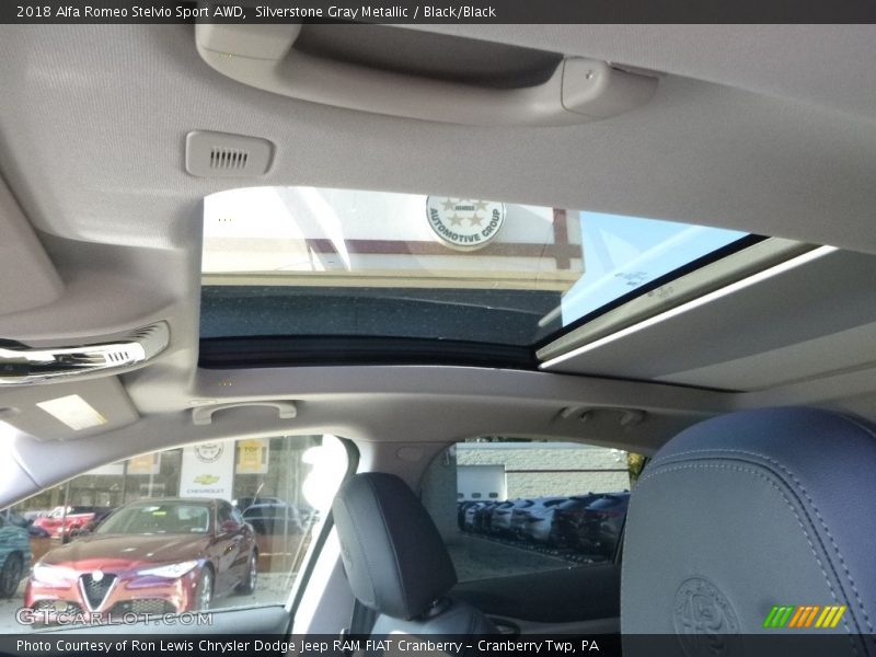 Silverstone Gray Metallic / Black/Black 2018 Alfa Romeo Stelvio Sport AWD