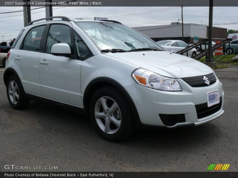 Pearl White / Black 2007 Suzuki SX4 Convenience AWD