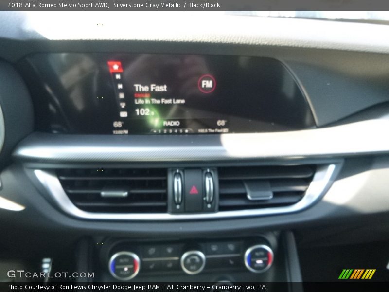 Silverstone Gray Metallic / Black/Black 2018 Alfa Romeo Stelvio Sport AWD