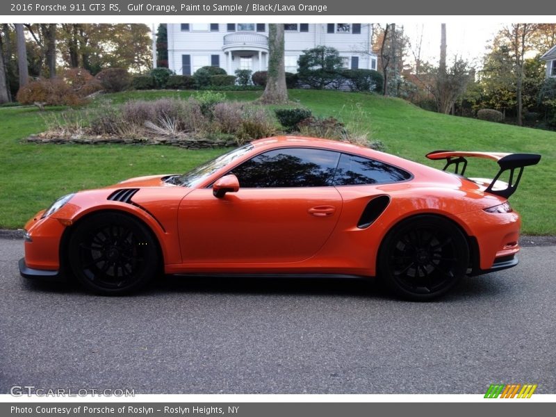 Gulf Orange, Paint to Sample / Black/Lava Orange 2016 Porsche 911 GT3 RS