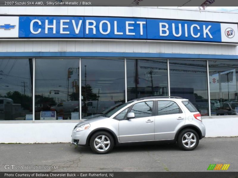 Silky Silver Metallic / Black 2007 Suzuki SX4 AWD