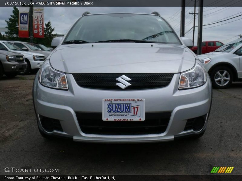 Silky Silver Metallic / Black 2007 Suzuki SX4 AWD