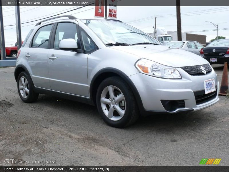 Silky Silver Metallic / Black 2007 Suzuki SX4 AWD