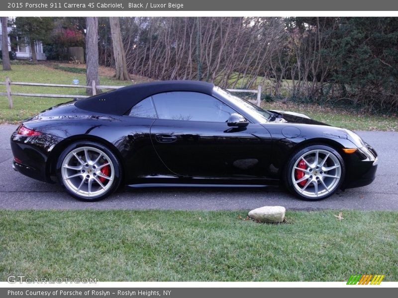 Black / Luxor Beige 2015 Porsche 911 Carrera 4S Cabriolet