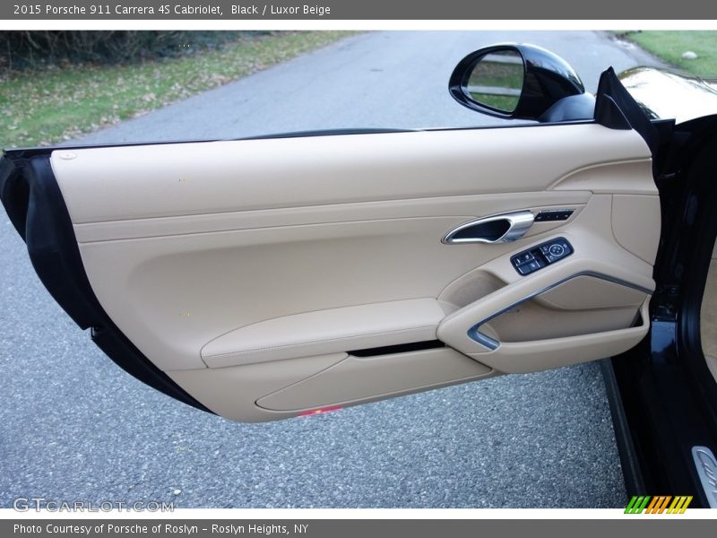Black / Luxor Beige 2015 Porsche 911 Carrera 4S Cabriolet