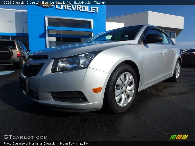 Silver Ice Metallic / Jet Black/Medium Titanium 2012 Chevrolet Cruze LS