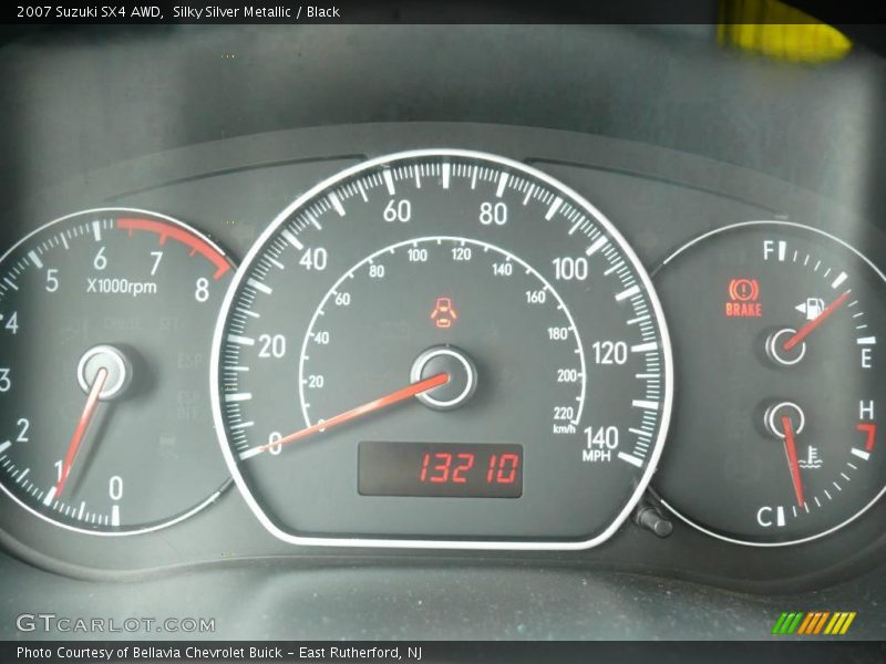 Silky Silver Metallic / Black 2007 Suzuki SX4 AWD