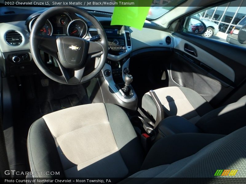 Silver Ice Metallic / Jet Black/Medium Titanium 2012 Chevrolet Cruze LS