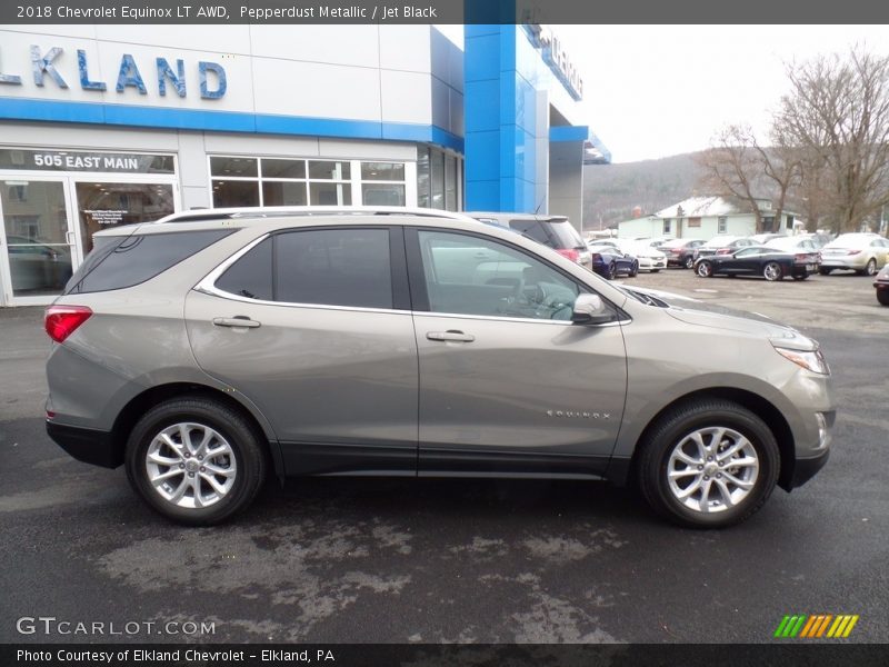 Pepperdust Metallic / Jet Black 2018 Chevrolet Equinox LT AWD