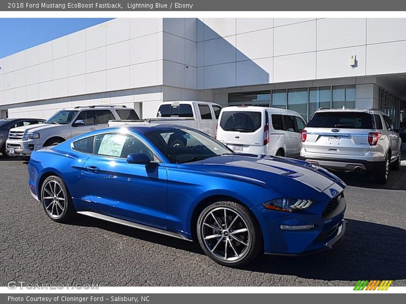 Front 3/4 View of 2018 Mustang EcoBoost Fastback
