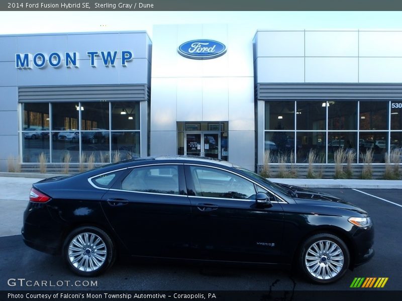 Sterling Gray / Dune 2014 Ford Fusion Hybrid SE